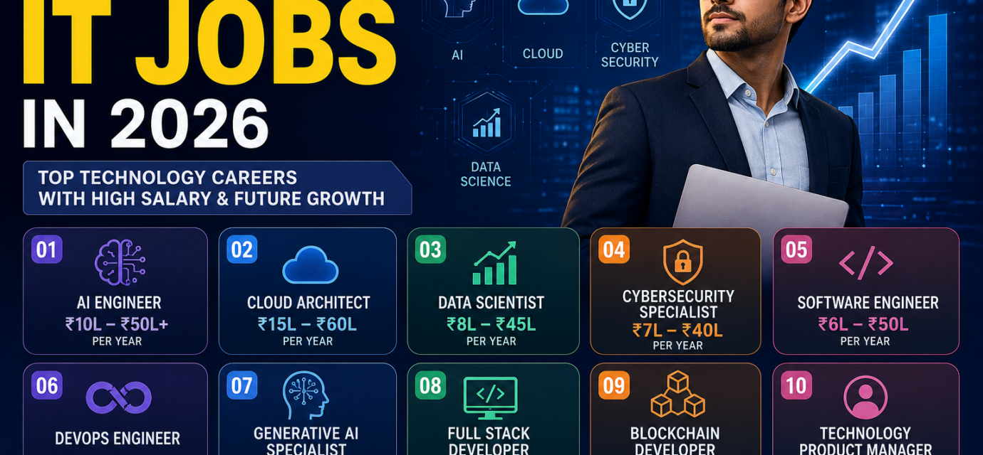 highest paying IT jobs 2026, best IT careers, AI engineer salary India, software jobs, cloud architect jobs, technology careers, future jobs in IT